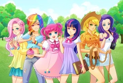 Humanized Pony Mane Six Yuri